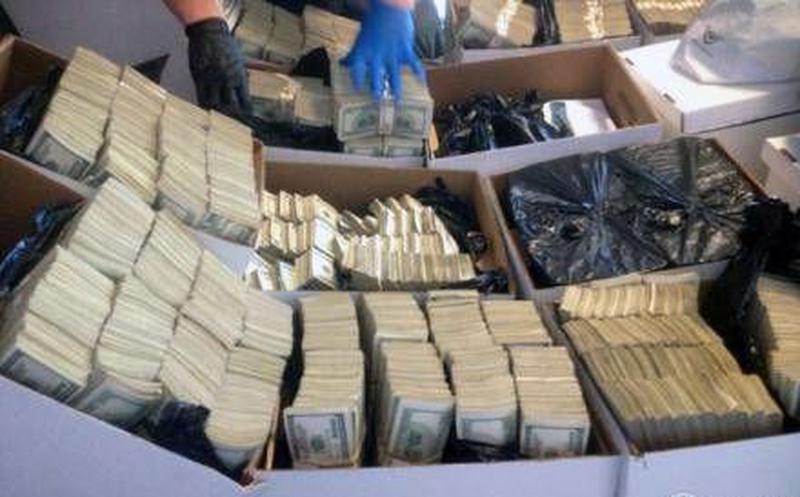 Dinero decomisado al Cártel de Sinaloa